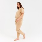 Комплект женский (футболка, брюки) MINAKU: Home comfort цвет бежевый, р-р 56 - Фото 5