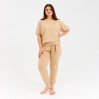 Комплект женский (футболка, брюки) MINAKU: Home comfort цвет бежевый, р-р 56 - Фото 7