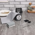 Кухонный набор «Доляна. Милый дом»: полотенце, губка, лопатка, венчик, кисть - Фото 2