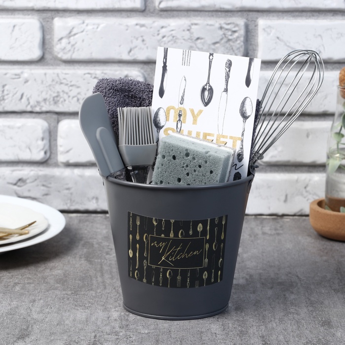 Кухонный набор «Доляна» Kitchen: полотенце, губка, лопатка, венчик, кисть - Фото 1