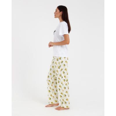 Брюки домашние женские KAFTAN Avocado, размер 40-42, белые
