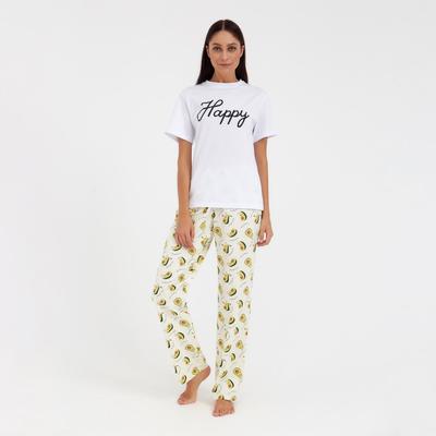 Брюки домашние женские KAFTAN Avocado, размер 44-46, белые