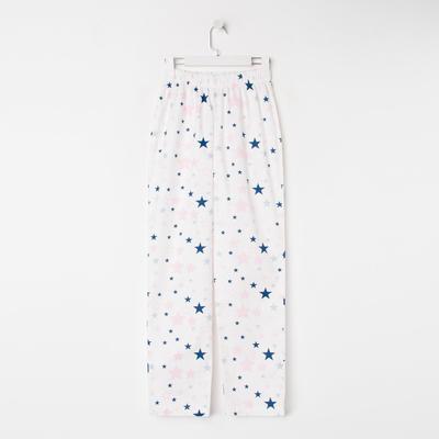 Брюки домашние женские KAFTAN Pink stars, размер 40-42, белые