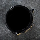 Фигурное кашпо "Совенок" 0,35л, черный с золотом, 10х11х10см - Фото 6