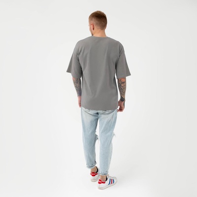 Футболка KAFTAN «пздц», размер 46, серый
