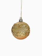 Ёлочные игрушки «Ночная вьюга», шары новогодние, набор 8 шт., d=6 см, золотистый - Фото 3