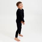Термобельё детское (лонгслив, леггинсы) цвет чёрный, рост 104 см - Фото 8