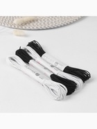 Резинка шляпная, 2 мм, 10±0.5 м, 4 шт., чёрная, белая - Фото 2