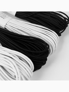 Резинка шляпная, 2 мм, 10±0.5 м, 4 шт., чёрная, белая - Фото 3