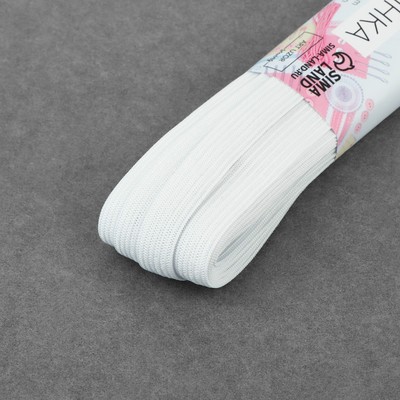 Резинка вязаная, 10 мм, 10±0.5 м, белая