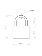 Замок навесной LOCKLAND, с влагозащитной дужкой, 50 мм - Фото 4