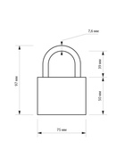 Замок навесной LOCKLAND, с влагозащитной дужкой, 75 мм - Фото 7