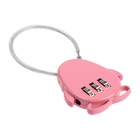 Замок навесной кодовый, «Пингвин», розовый - Фото 2