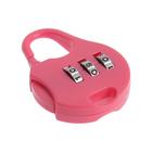 Замок навесной кодовый ТУНДРА, насыщенно-розовый - Фото 1