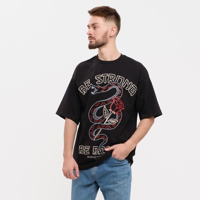 Футболка KAFTAN «Be strong», черный, р. 46