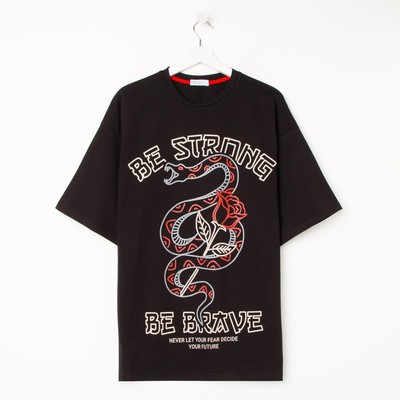 Футболка KAFTAN «Be strong», черный, р. 46