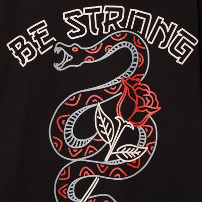Футболка KAFTAN «Be strong», черный, р. 46