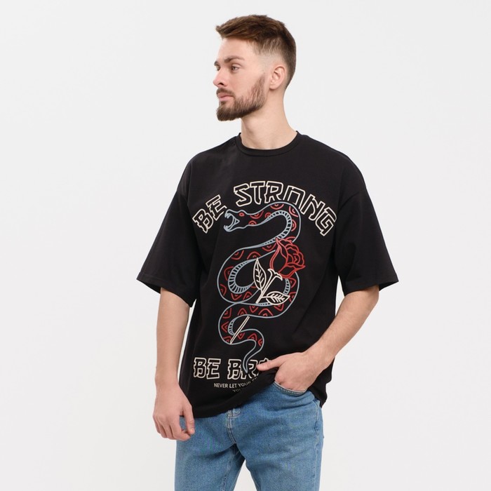 Футболка мужская KAFTAN «Be strong», черный, р. 54