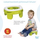 Горшок детский дорожный, накладка на унитаз, складной, HandyPotty цвет лайм и универсальная вкладка для горшка оранжевая - Фото 4