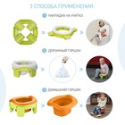 Горшок детский дорожный, накладка на унитаз, складной, HandyPotty цвет лайм и универсальная вкладка для горшка оранжевая - Фото 8