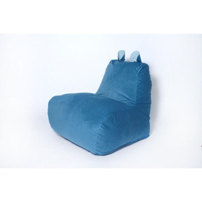 Кресло-мешок «Бегемот», размер 80x80 см, цвет морская волна/мятный велюр