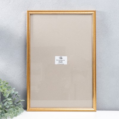 Фоторамка пластик 30х45 см, состаренное золото (пластиковый экран)
