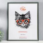 Фоторамка для фото 40×50 см, пластик, зелёный с золотом, (пластиковый экран) - Фото 2