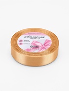 Лента атласная, 20 мм, 23±1 м, золотисто-бежевая №114 - Фото 4