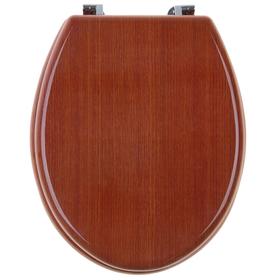 УЦЕНКА Сиденье для унитаза с крышкой «Натуральное дерево», 45×35 см, цвет орех