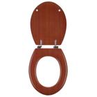 УЦЕНКА Сиденье для унитаза с крышкой «Натуральное дерево», 45×35 см, цвет орех - фото 14988361