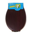 УЦЕНКА Сиденье для унитаза с крышкой «Натуральное дерево», 45×35 см, цвет орех - фото 14988365