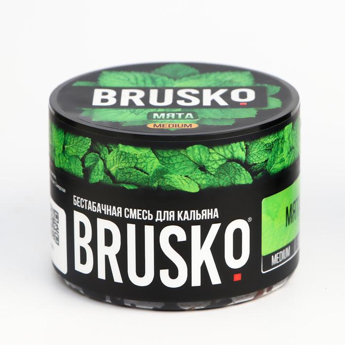 

Бестабачная никотиновая смесь для кальяна Brusko "Мята", 50 г, medium
