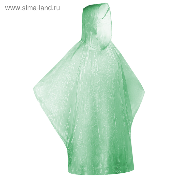 Дождевик зелёный в пластиковом футляре с карабином, d-6,4 см - Фото 1