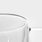 Кружка с двойными стенками Magistro «Дуо. Coffee», 200 мл, стекло, прозрачная - Фото 5