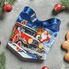 Блюдо стеклянное сервировочное Доляна «Подарок. Санта в машине», 15,1×17,3 см - Фото 3