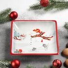 Блюдо сервировочное Доляна «Снеговик», 15×15 см - Фото 4