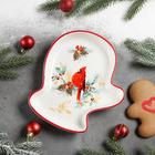 Блюдо сервировочное Доляна «Красный кардинал», 20×18×3 см - Фото 2