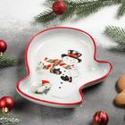 Блюдо сервировочное Доляна «Снеговик со зверятами», 20×18×3 см - Фото 3