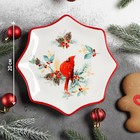 Блюдо сервировочное Доляна «Красный кардинал», 20×20×2,3 см - Фото 2