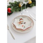 Блюдо сервировочное Доляна «Снеговик со зверятами», d=20 см - Фото 5