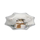 Блюдо сервировочное Доляна «Рождественский снеговик», d=20 см, цвет белый - Фото 2