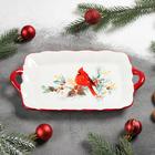 Блюдо сервировочное Доляна «Красный кардинал», 23,5×14×4 см - Фото 3