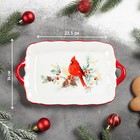 Блюдо сервировочное Доляна «Красный кардинал», 23,5×14×4 см - Фото 7