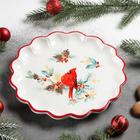 Блюдо сервировочное Доляна «Красный кардинал», 20×20×2,5 см - Фото 3