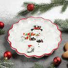 Блюдо сервировочное Доляна «Снеговик со зверятами», d=20 см - Фото 4