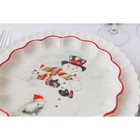 Блюдо сервировочное Доляна «Снеговик со зверятами», d=20 см - Фото 6