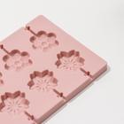 Форма для леденцов Доляна «Клумба», силикон, 25×10.5×1 см, 12 ячеек (3.2×3 см), с палочками, коричневая - Фото 2