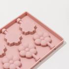 Форма для леденцов Доляна «Клумба», силикон, 25×10.5×1 см, 12 ячеек (3.2×3 см), с палочками, коричневая - Фото 3