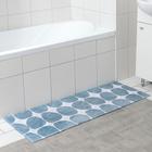 Коврик для ванной Доляна «Мэк», 45×120 см, цвет голубой - фото 10624432