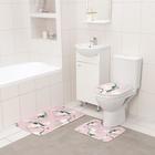 Набор ковриков для ванной и туалета Доляна «Фло», 3 шт: 50×80 см, 50×40 см, 38×43 см - фото 9339941